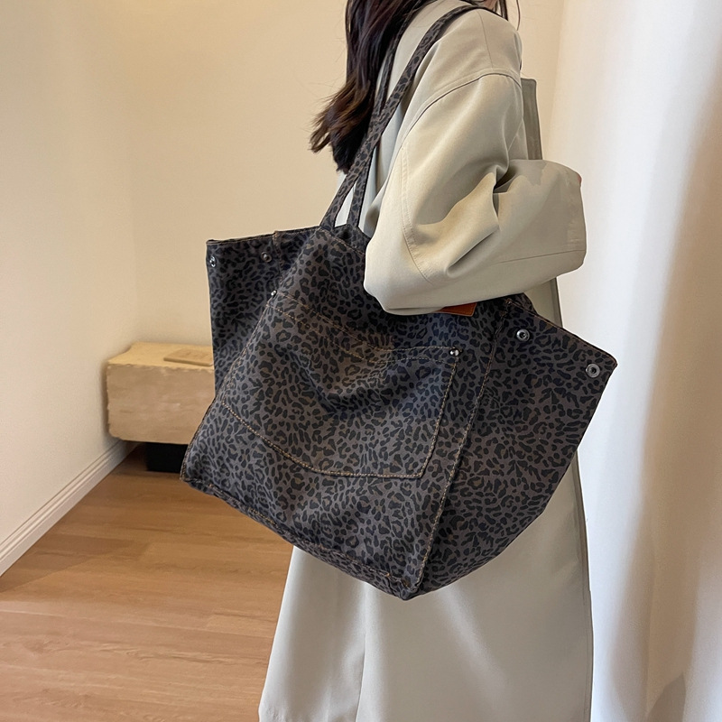 Women Bags Office - Bolsa Tote com Estampa de Leopardo,