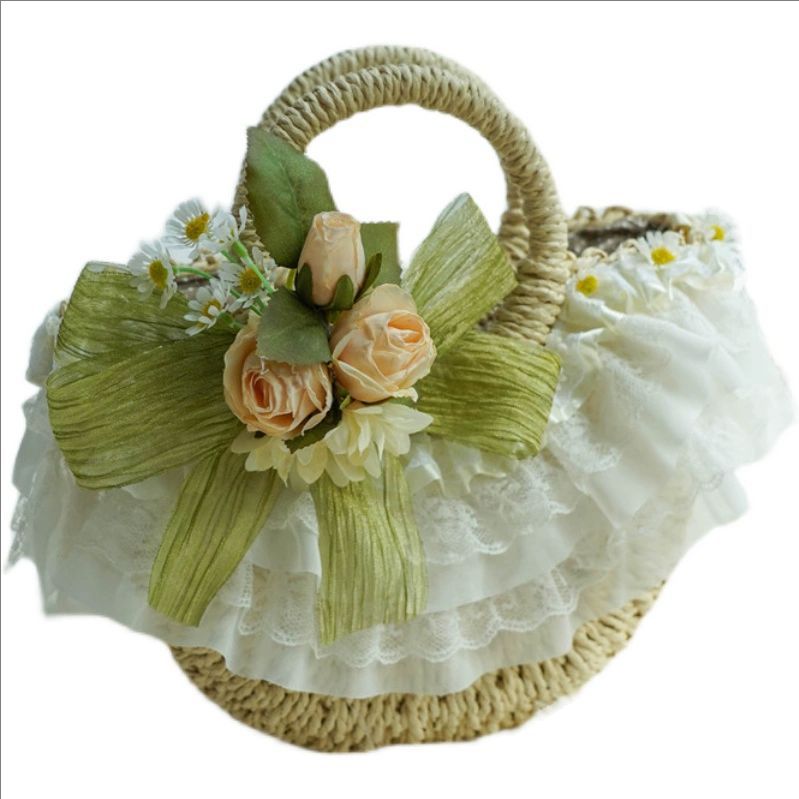 Women'S Bags Cross Body - Bolsa de palha de renda Lolita