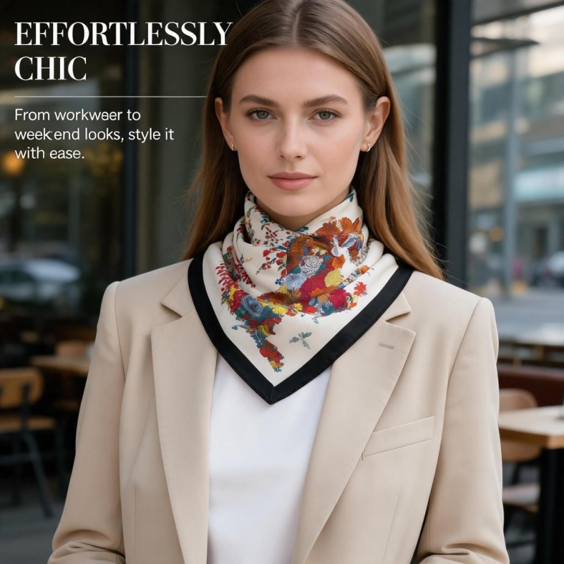 Lenço Quadrado Feminino 65x65c - Women Bags Office avaliação e preço