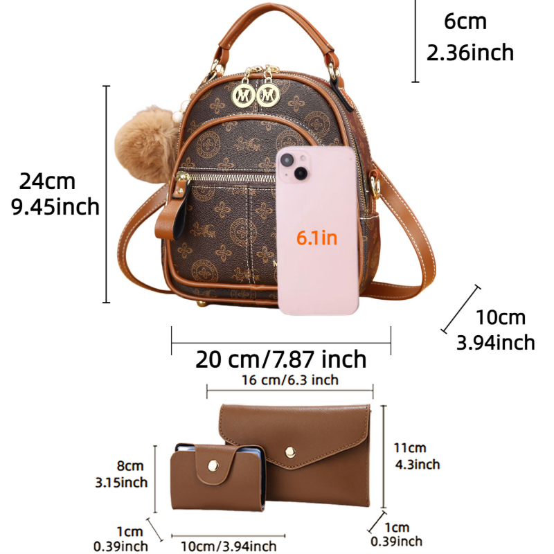 Conjunto de 3 peças de bolsas  - Women Bags Mini avaliação e preço