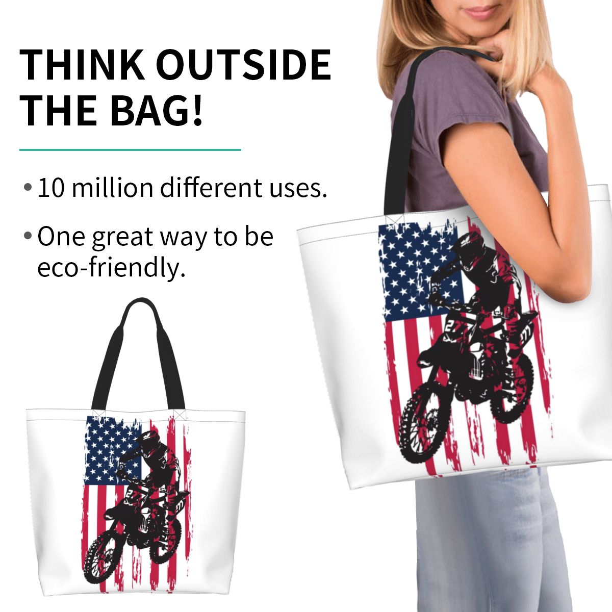 Bolsa de compras Dirt Bike Mot - Women Bags Usa avaliação e preço