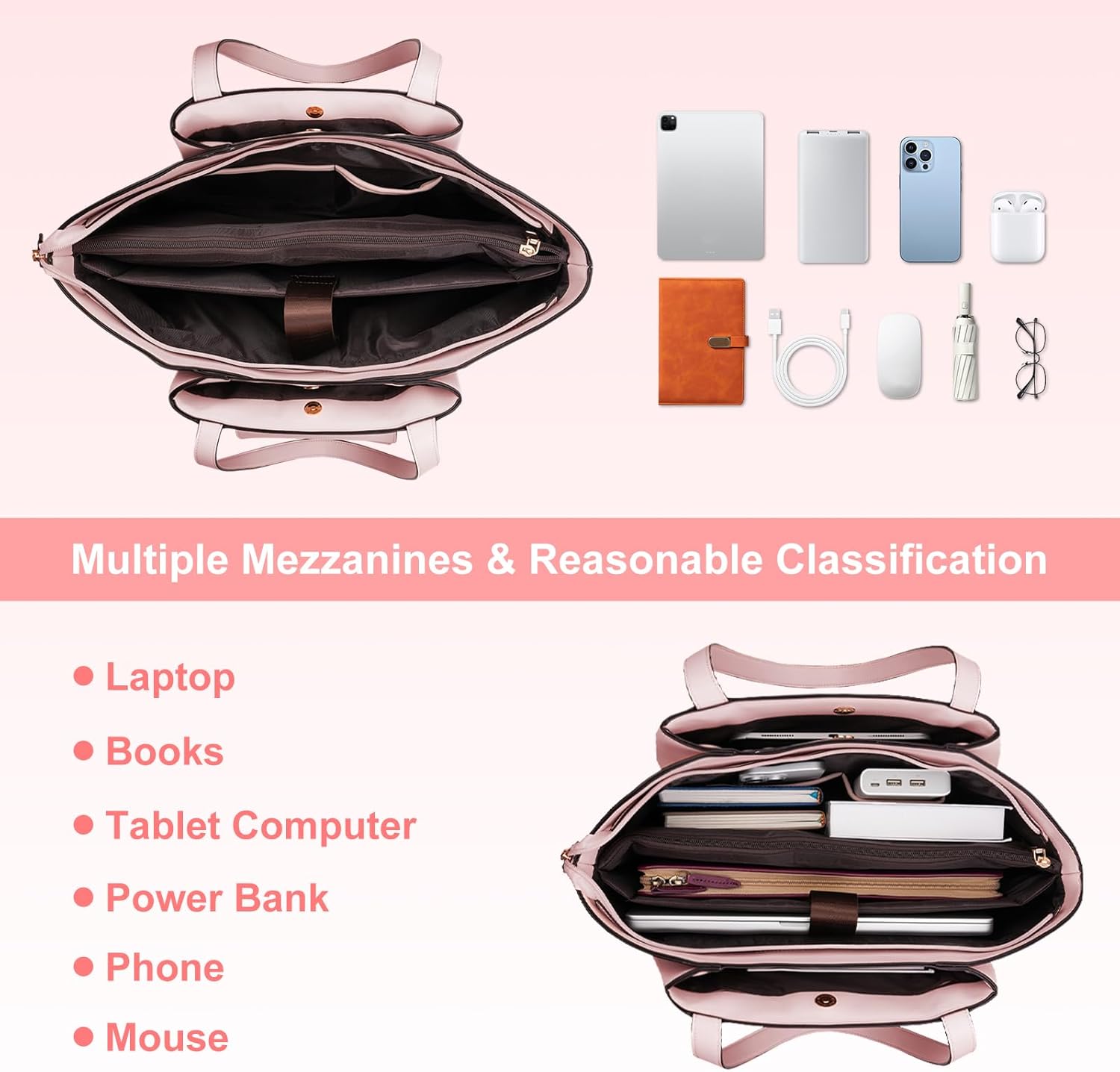 Bolsa tote para laptop de cour - Women Bags Pk avaliação e preço