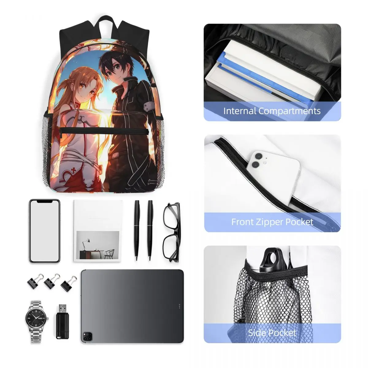 Mochila Escolar Asuna SAO Cute - Women'S Bag Online avaliação e preço
