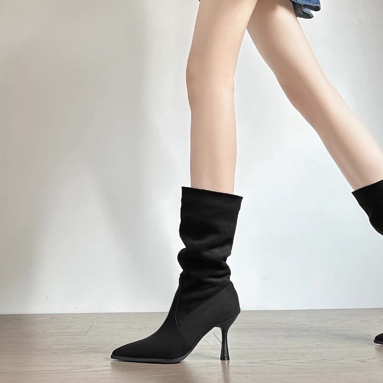Botas modernas de camurça de v - Women Bags Sale avaliação e preço